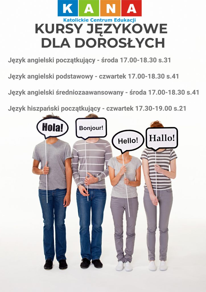 TERMINARZ KURSÓW JĘZYKOWYCH DLA DOROSŁYCH