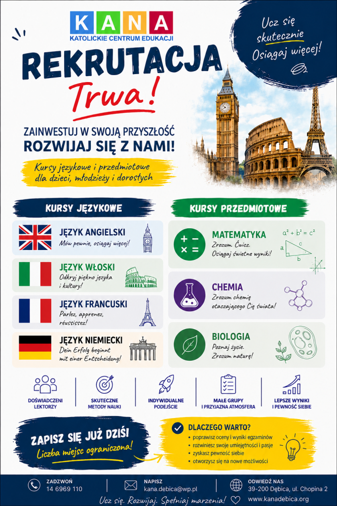 Zapisy na nowy rok szkolny !